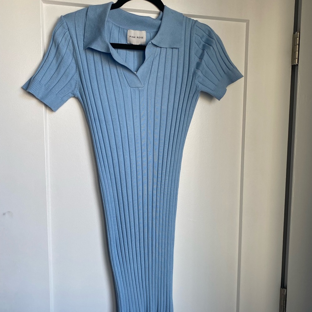 LARGE BODYCON BLUE DRESS